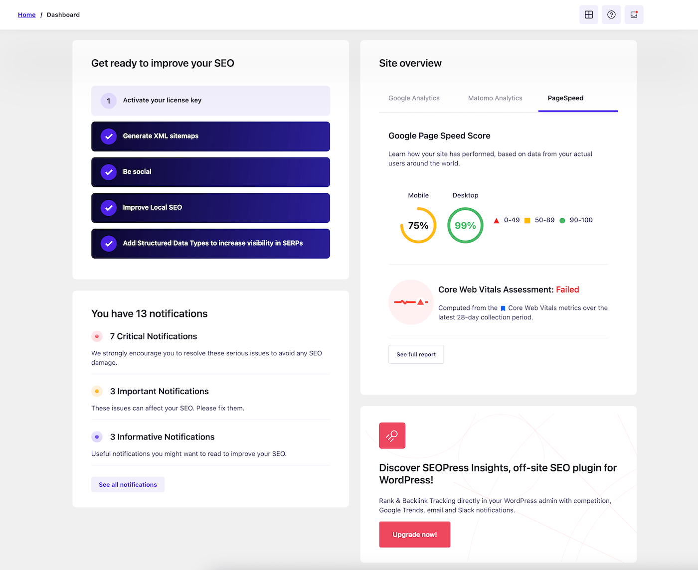 interface SEOPress